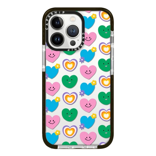 

For iPhone 16 Pro Simple Illustration Pattern Full Coverage Phone Case(Smiley Flower B)