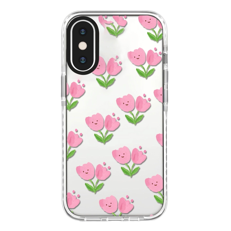 

For iPhone XS Max Simple Illustration Pattern Full Coverage Phone Case(Smile Flower A)