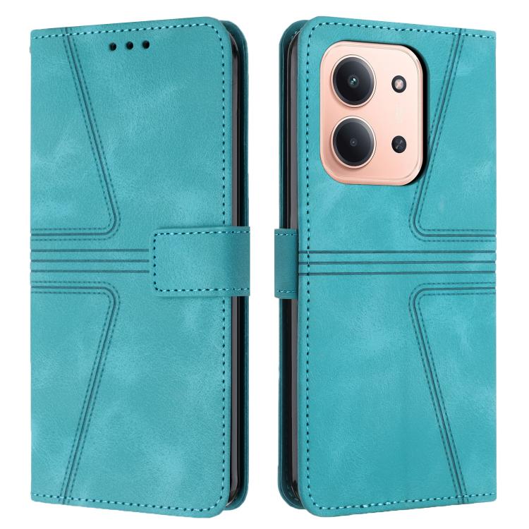 

For Redmi 15C 5G / 4G Global 171mm Triangle Solid Color Leather Phone Case(Green)