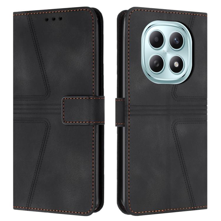 

For Redmi Note 15 5G Global 164mm Triangle Solid Color Leather Phone Case(Black)