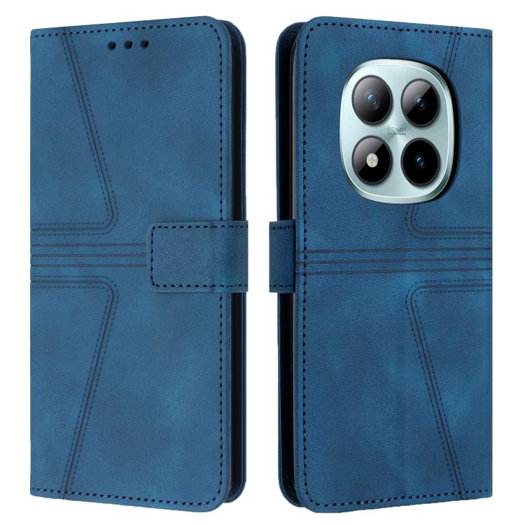 

For Redmi Note 15 Pro 5G Global 163.6 Triangle Solid Color Leather Phone Case(Blue)
