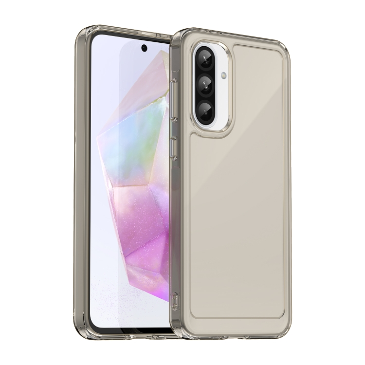

For Samsung Galaxy A56 5G Candy Series TPU Phone Case(Transparent Grey)