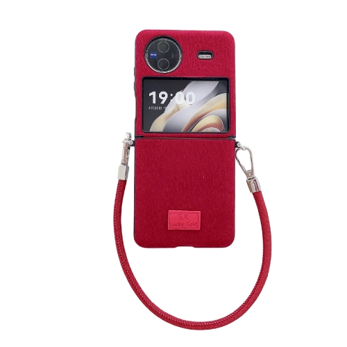 

For vivo X Flip Comfortable Short Plush Full Coverage Phone Case(Red)