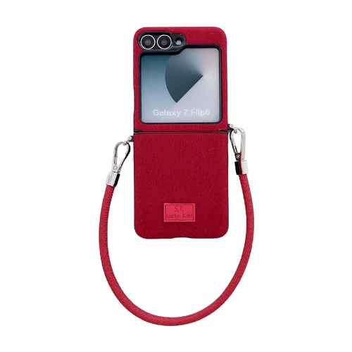 

For Samsung Galaxy Z Flip6 Comfortable Short Plush Full Coverage Phone Case(Red)