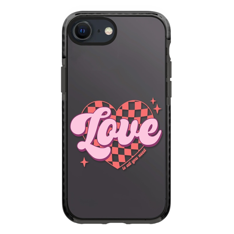 

For iPhone 7 / 8 / SE 2020 2022 Simple Illustration Pattern Full Coverage Phone Case(Love Words B)