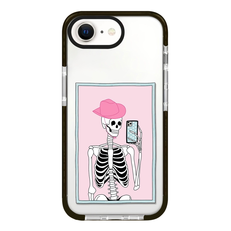 

For iPhone 7 / 8 / SE 2020 2022 Simple Illustration Pattern Full Coverage Phone Case(Skull B)