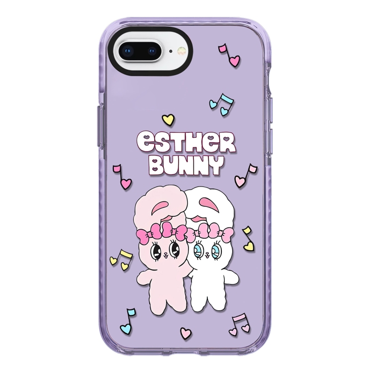 

For iPhone 7 Plus / 8 Plus Simple Illustration Pattern Full Coverage Phone Case(Rabbit B)