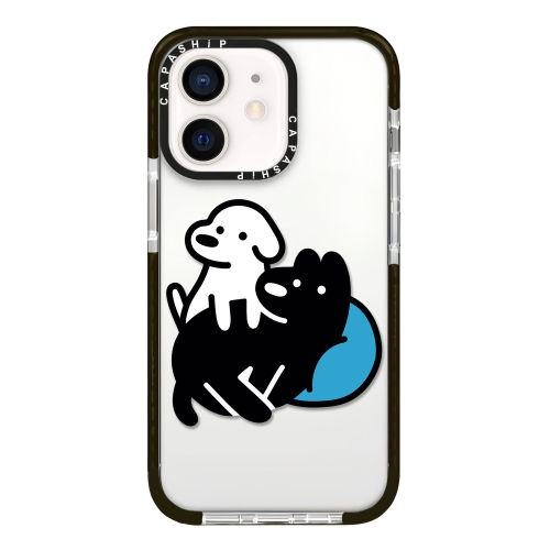 For iPhone 11 Simple Illustration Pattern Full Coverage Phone Case(Puppy B)