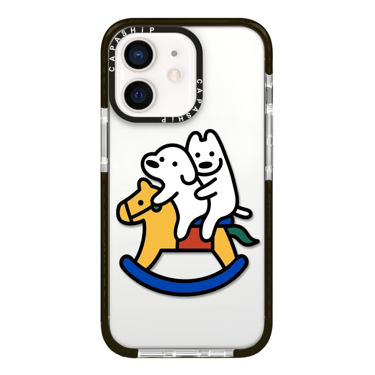 

For iPhone 11 Simple Illustration Pattern Full Coverage Phone Case(Puppy C)