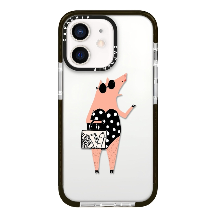 

For iPhone 11 Simple Illustration Pattern Full Coverage Phone Case(Piglet)