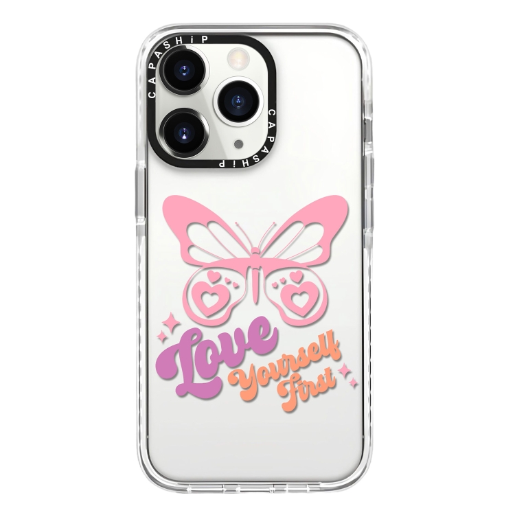 

For iPhone 11 Pro Simple Illustration Pattern Full Coverage Phone Case(Love Words A)