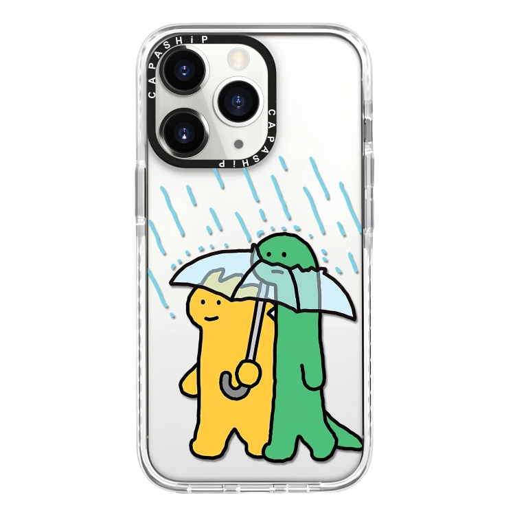 

For iPhone 11 Pro Simple Illustration Pattern Full Coverage Phone Case(Green Dinosaur B)