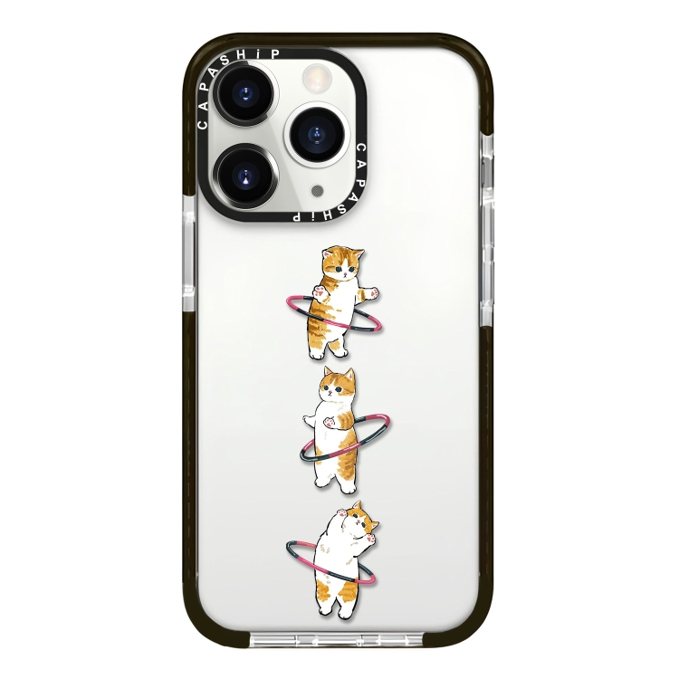 

For iPhone 11 Pro Simple Illustration Pattern Full Coverage Phone Case(Weight Loss Cat A)