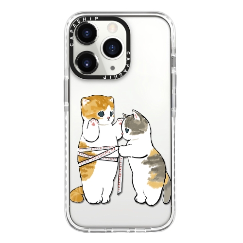 

For iPhone 11 Pro Simple Illustration Pattern Full Coverage Phone Case(Weight Loss Cat B)