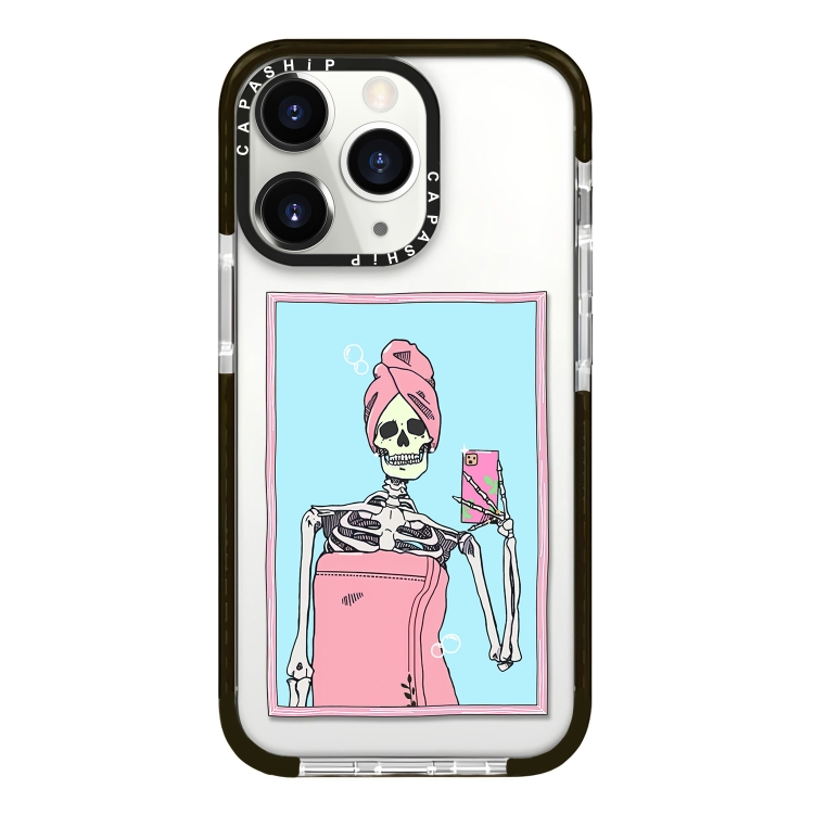 

For iPhone 11 Pro Simple Illustration Pattern Full Coverage Phone Case(Skull A)