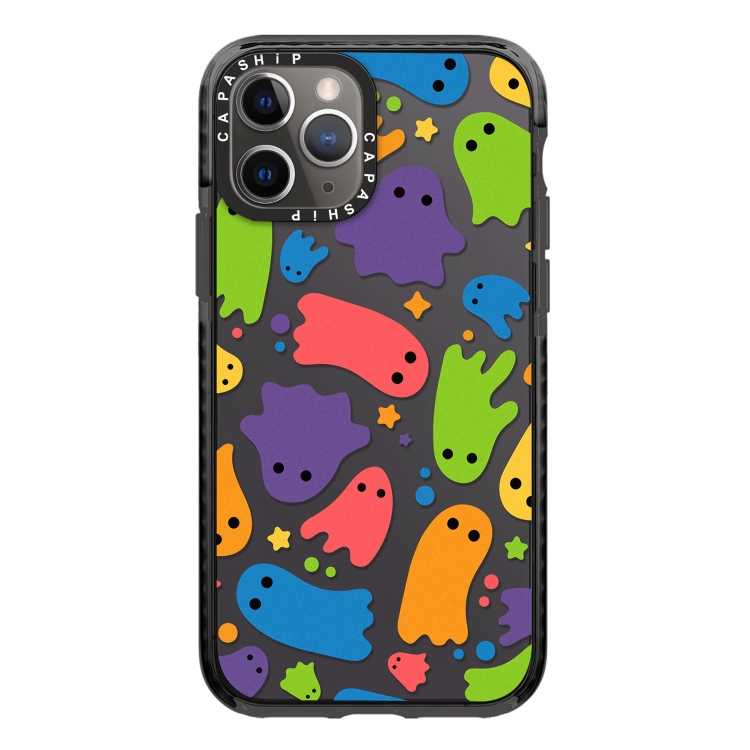 

For iPhone 11 Pro Max Simple Illustration Pattern Full Coverage Phone Case(Ghost A)