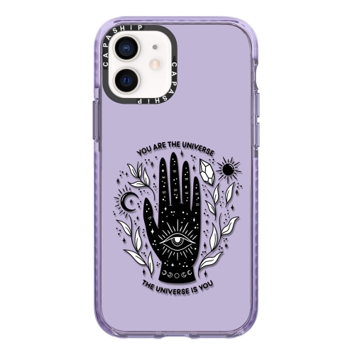 For iPhone 12 Simple Illustration Pattern Full Coverage Phone Case(Cosmic Eye A)