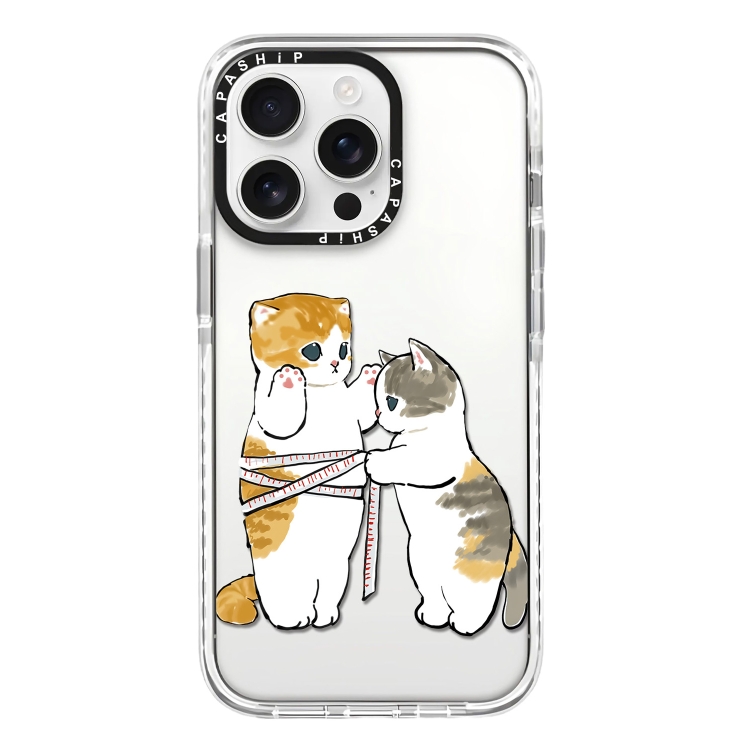

For iPhone 12 Pro Simple Illustration Pattern Full Coverage Phone Case(Weight Loss Cat B)