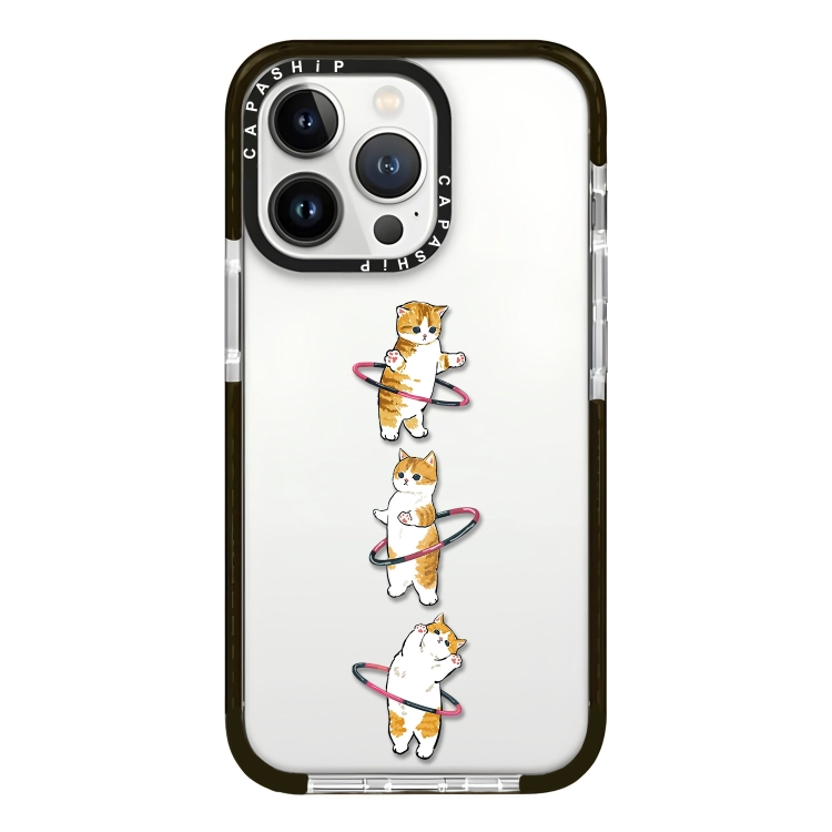 

For iPhone 12 Pro Max Simple Illustration Pattern Full Coverage Phone Case(Weight Loss Cat A)