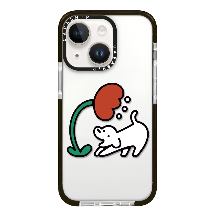 

For iPhone 13 Simple Illustration Pattern Full Coverage Phone Case(Puppy A)