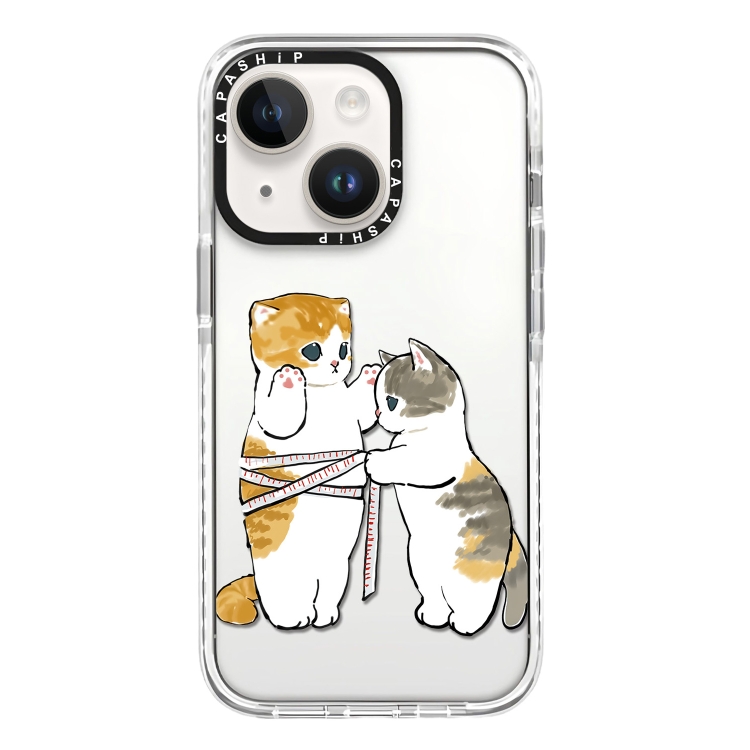 

For iPhone 13 Simple Illustration Pattern Full Coverage Phone Case(Weight Loss Cat B)