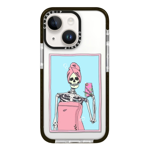 

For iPhone 13 Simple Illustration Pattern Full Coverage Phone Case(Skull A)