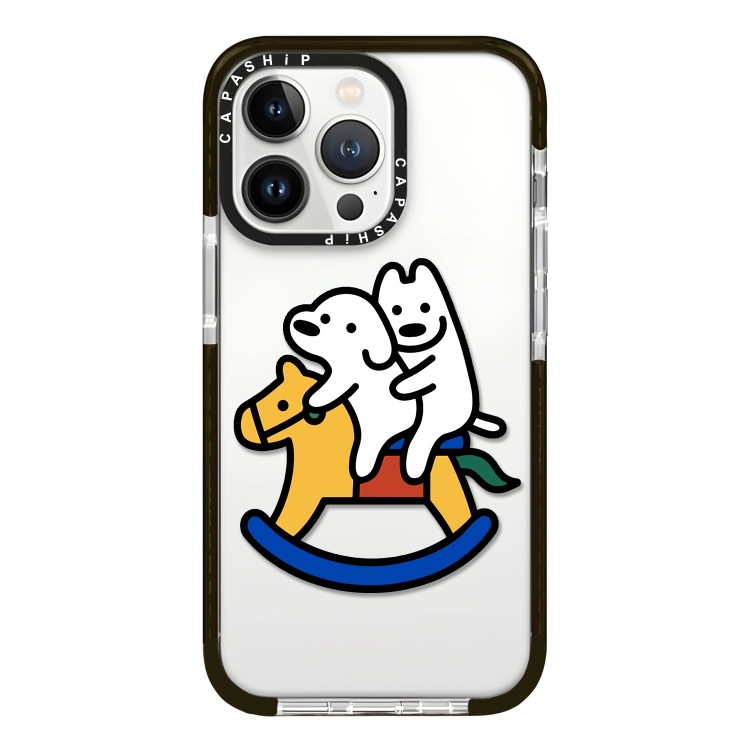 

For iPhone 13 Pro Simple Illustration Pattern Full Coverage Phone Case(Puppy C)