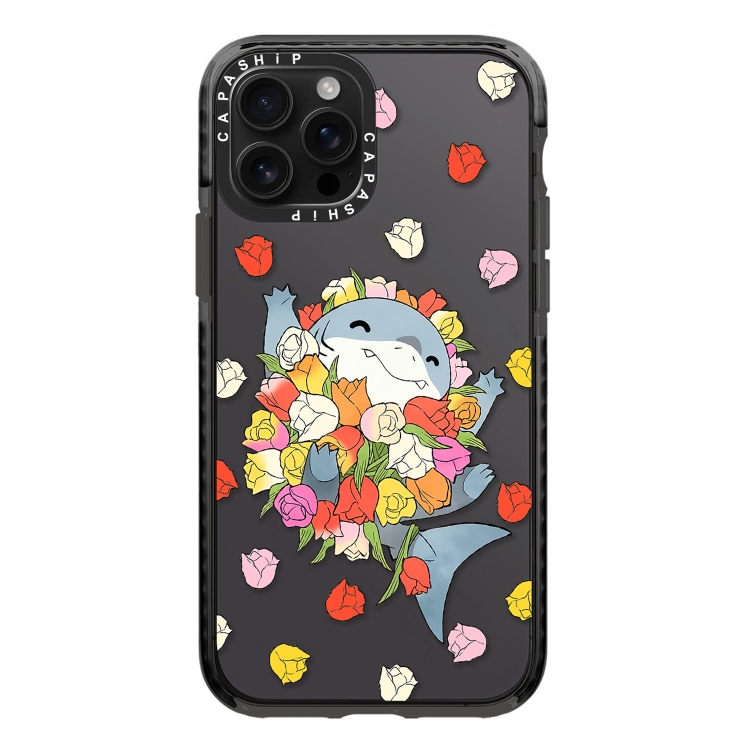 

For iPhone 14 Pro Max Simple Illustration Pattern Full Coverage Phone Case(Smiling Shark C)