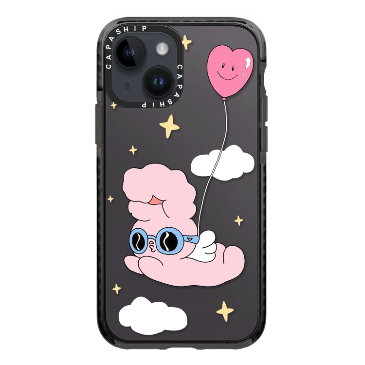 

For iPhone 15 Simple Illustration Pattern Full Coverage Phone Case(Rabbit C)