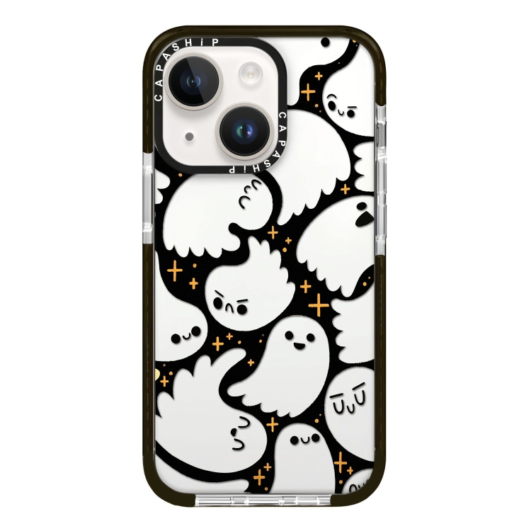 

For iPhone 15 Plus Simple Illustration Pattern Full Coverage Phone Case(Ghost B)