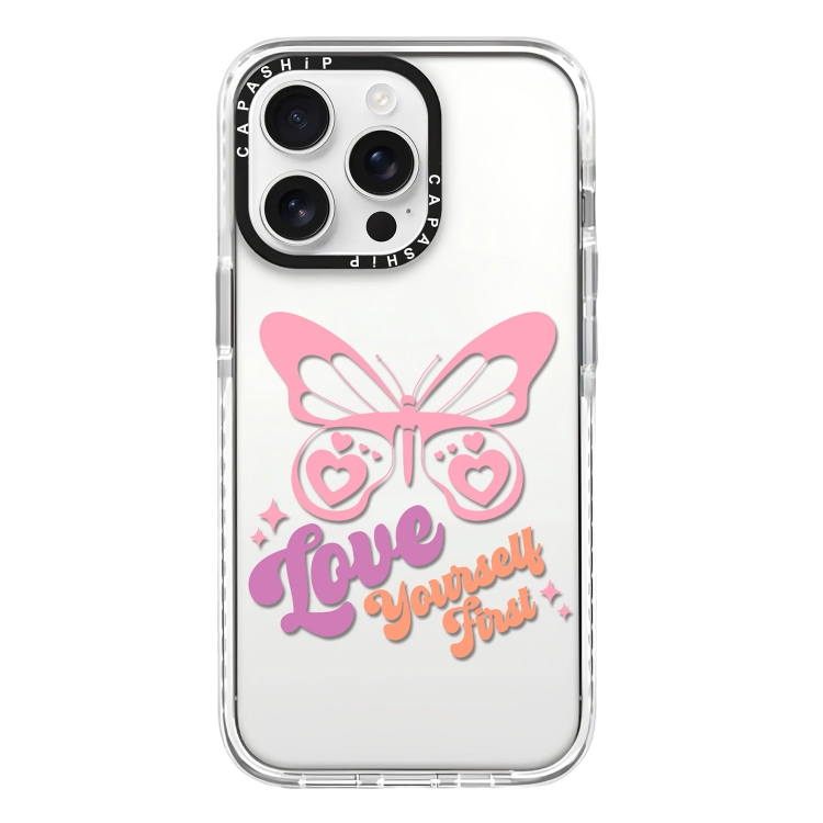

For iPhone 15 Pro Simple Illustration Pattern Full Coverage Phone Case(Love Words A)