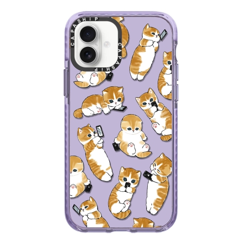 

For iPhone 16 Simple Illustration Pattern Full Coverage Phone Case(Weight Loss Cat C)