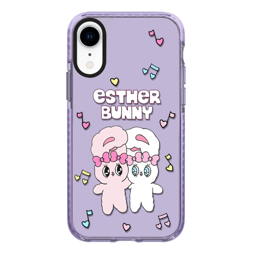 

For iPhone XR Simple Illustration Pattern Full Coverage Phone Case(Rabbit B)