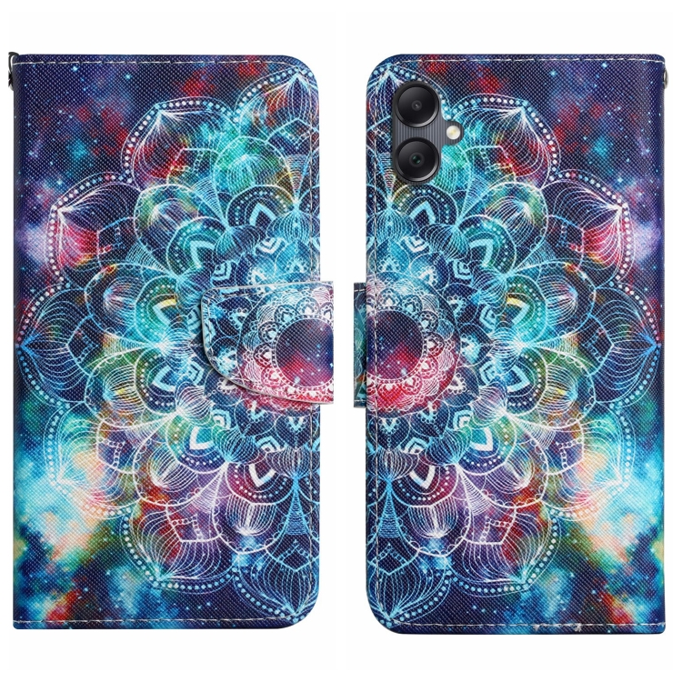 

For Samsung Galaxy A06 4G Colored Drawing Pattern Leather Phone Case(Star Mandala)