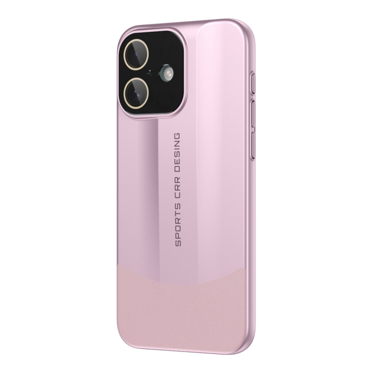 For iPhone 16 Vegetarian Leather Series Skin Feel Full Coverage Phone Case(Pink) — купить у Sunsky-online WW