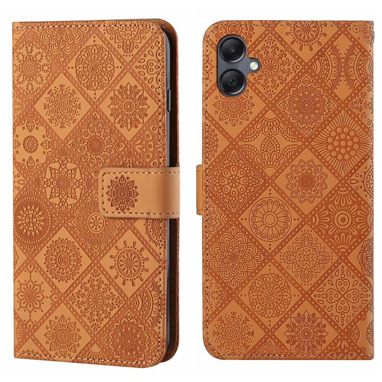 

For Samsung Galaxy A07 4G Ethnic Style Embossed Pattern Leather Phone Case(Brown)