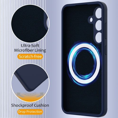 

For Samsung Galaxy S24 FE 5G Shockproof Silicone Magsafe Phone Case(Black)