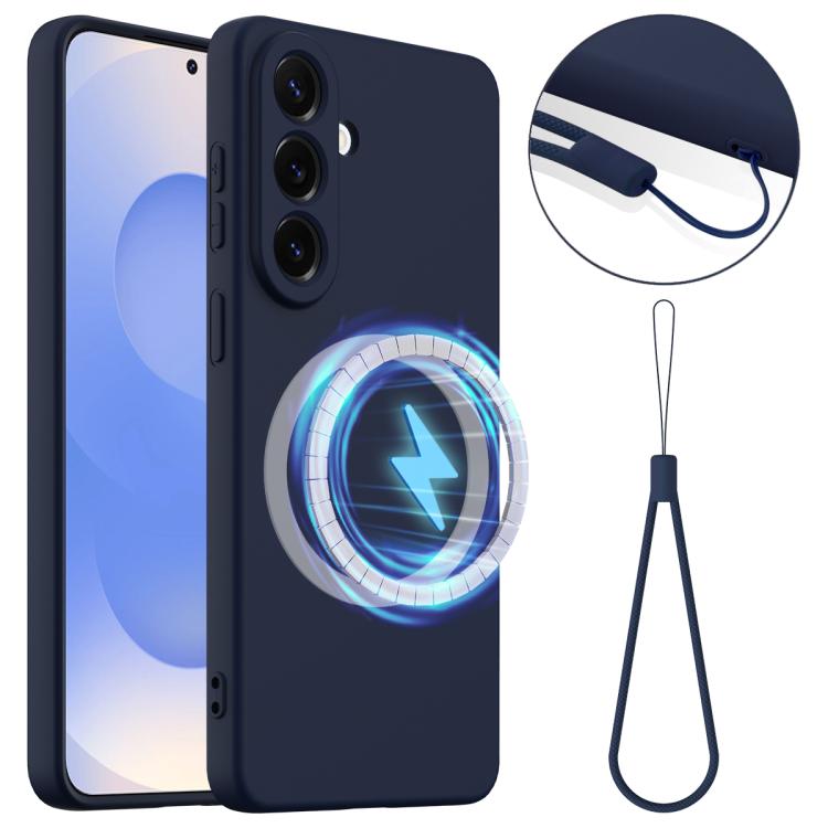 

For Samsung Galaxy S26+ 5G Shockproof Silicone Magsafe Phone Case(Navy Blue)