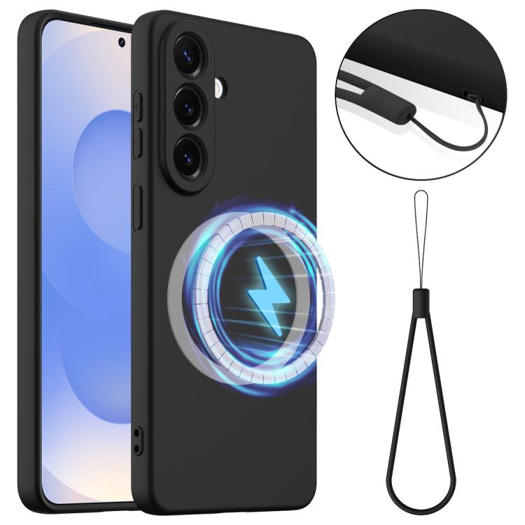 

For Samsung Galaxy S26 5G Shockproof Silicone Magsafe Phone Case(Black)