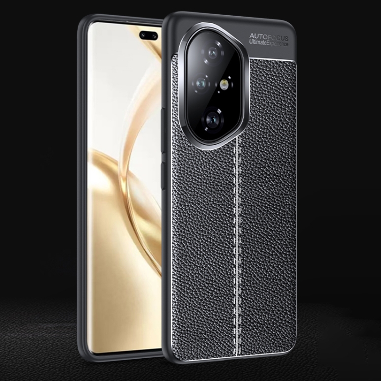

For Honor 300 Pro Litchi Texture TPU Shockproof Phone Case(Black)