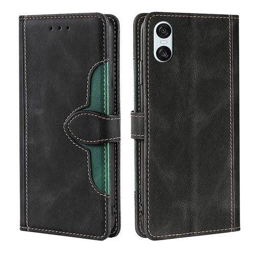 

For Sony Xperia 10 VI Skin Feel Magnetic Buckle Leather Phone Case(Black)