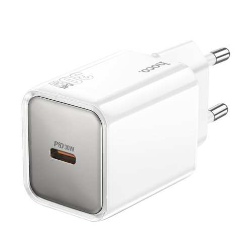 

hoco N47 Glorious PD30W Type-C / USB-C Single Port Fast Charger, Plug Type:EU Plug(White)