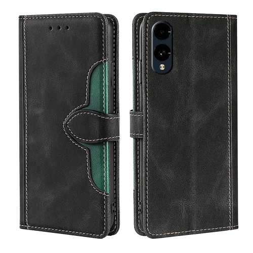 

For Fujitsu Arrows We2 Skin Feel Magnetic Buckle Leather Phone Case(Black)