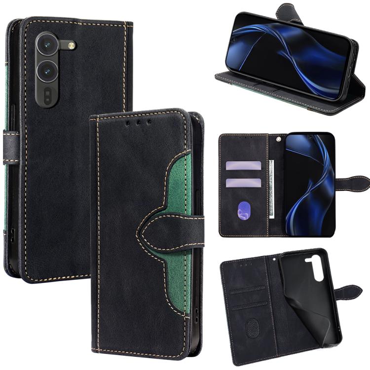 

For Fujitsu Arrows Alpha F-51F Skin Feel Magnetic Buckle Leather Phone Case(Black)