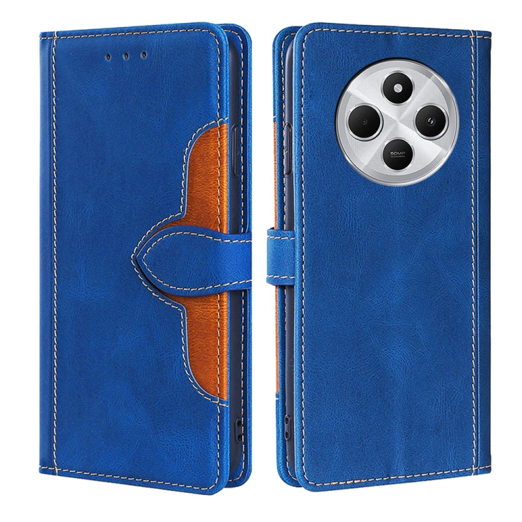 

For Redmi 14C 4G Skin Feel Magnetic Buckle Leather Phone Case(Blue)