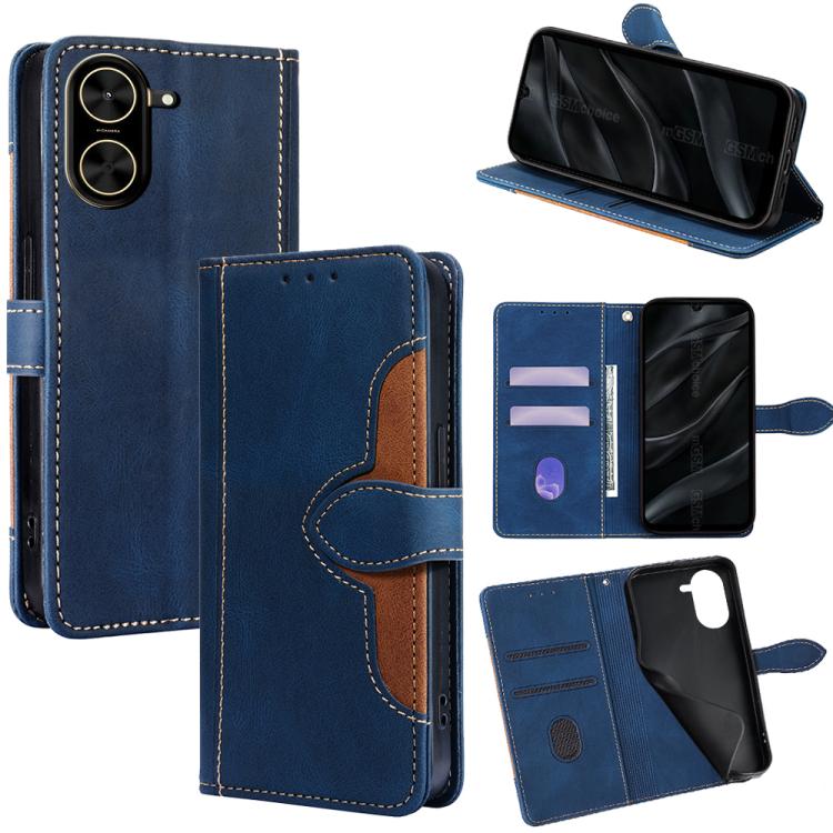 

For Redmi A5 4G 171.7mm Skin Feel Magnetic Buckle Leather Phone Case(Blue)