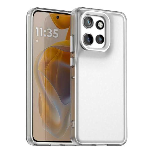 

For Motorola ThinkPhone 25 Candy PC Hybrid TPU Shockproof Phone Case(White)