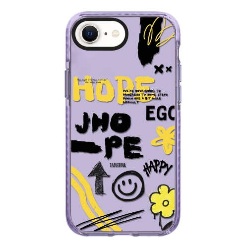 For iPhone 7 / 8 / SE 2020 2022 Simple Illustration Pattern Full Coverage Phone Case(Happy Every Day B)