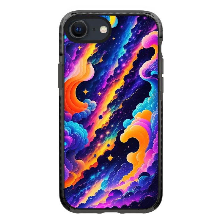 

For iPhone 7 / 8 / SE 2020 2022 Simple Illustration Pattern Full Coverage Phone Case(Colorful Clouds B)