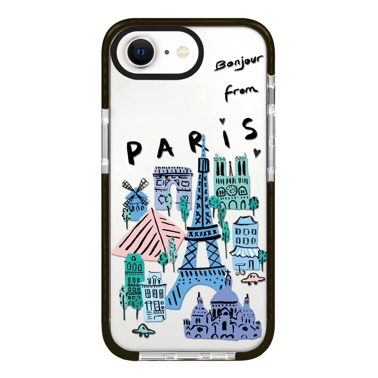

For iPhone 7 / 8 / SE 2020 2022 Simple Illustration Pattern Full Coverage Phone Case(City Landmark B)